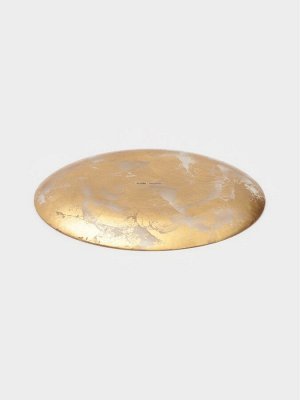 Тарелка подстановочная Magistro Gold Dust, d=33 см, стекло, золотистая