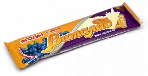Виталад батончик-мюсли Черничный в белой глазури 40,0