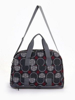 Сумка дор 2463, 45*18*30/47, отд на молн, с увел, н/карм, держ д/чем, дл рем, роз орнам