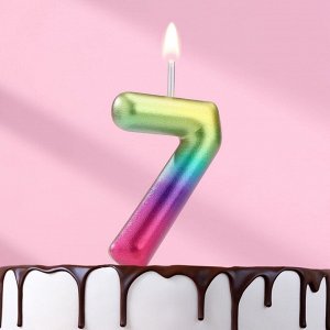 Свеча в торт «Цифра 7», 5.5 см
