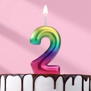 Свеча в торт «Цифра 2», 5.5 см