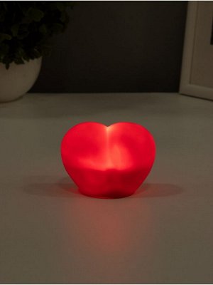 Фигурка светящаяся RISALUX «Сердце», LED-ночник, 2 Вт, красный, пластик, 4x7.5x5 см