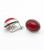 Серьги с кораллом. 884522-6КП