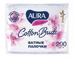 Ватные палочки Aura п/э пакет 200 шт.