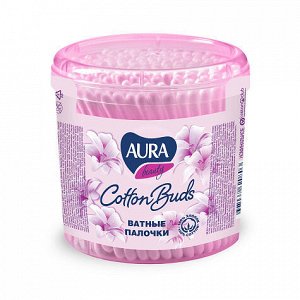 Ватные палочки Aura стакан 200 шт.