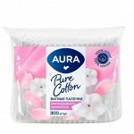 Ватные палочки Aura 300 шт пакет
