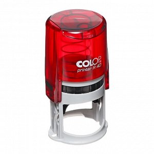 Оснастка для круглой печати автоматическая COLOP Printer R=40, диаметр 41.5 мм, с крышкой, корпус рубин