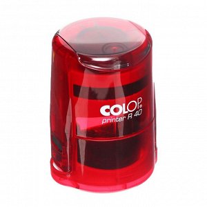 Оснастка для круглой печати автоматическая COLOP Printer R40, диаметр 41.5 мм, с крышкой, корпус рубин
