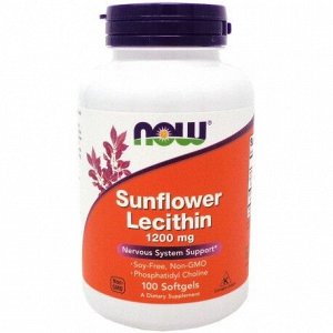 SUNFL LECITHIN 1200mg 100 SGELS лецитин подсолнечника 1200 мг 100 капсул