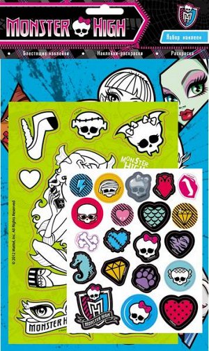 Monster High. Набор наклеек 6стр., 310х180х3мм, Мягкая обложка