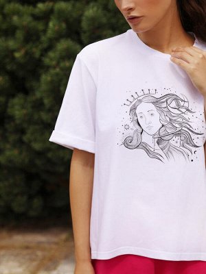 Белая оверсайз-футболка с Венерой от Fashion. LOVE. Story — искусство быть собой 🎨