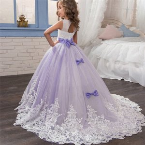 Платье бальное, детское, цвет светло-фиолетовый