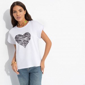 Футболка со спущенным плечом, Оттенок настроения (heart)