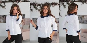 Блуза с контрастными вставками