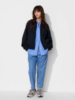 UNIQLO - хлопковые брюки свободного кроя до щиколотки - 65 BLUE
