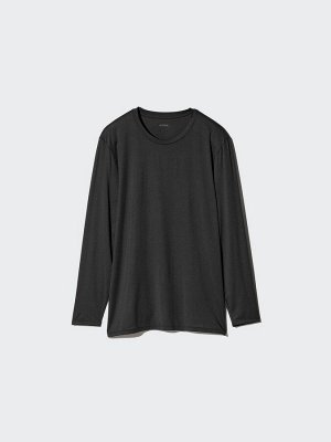 UNIQLO - тонкий лонгслив из материала Airism - 00 WHITE