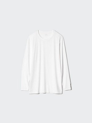 UNIQLO - тонкий лонгслив из материала Airism - 00 WHITE