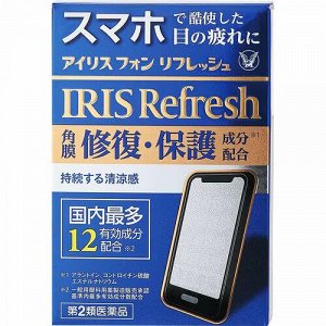 Японские капли IRIS Refresh для снятия напряжения от использования смартфонов и экранов, 12 мл