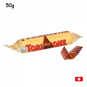 Toblerone 50g - Швейцарский шоколад Тоблерон с медовыми ирисками и миндалем
