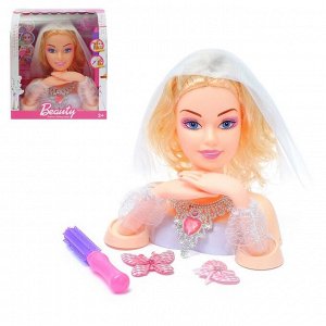 Кукла-манекен для создания причёсок "Невеста" с аксессуарами