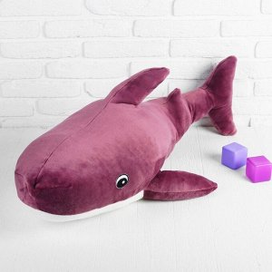 Мягкая игрушка «Акула», цвет бордовый, 100х64 см