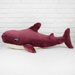 Мягкая игрушка «Акула», цвет бордовый, 100х64 см