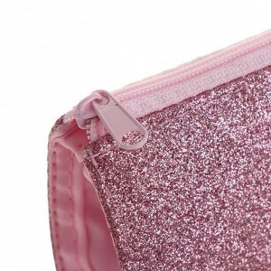 Пенал мягкий тубус-подставка «Розовое сияние», экокожа, для девочки, 45х210 мм