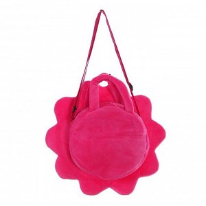 Мягкая сумочка «Смайлик с языком», розовая окантовка