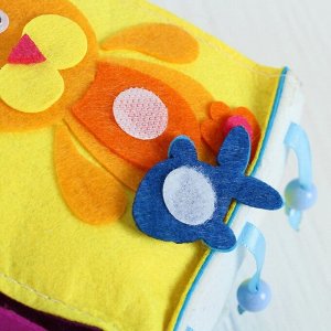 Мягкий бизикубик «Веселые игрушки» текстильный, 10×10 см