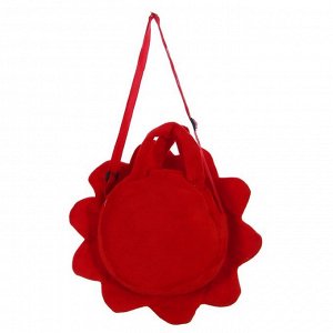 Мягкая сумочка «Смайлик в очках», красная окантовка
