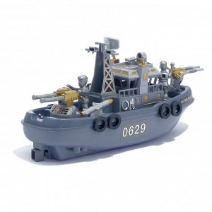 Детский корабль «Морской патруль», работает от батареек, световые и звуковые эффекты