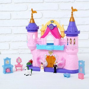 Замок для кукол «Лебедь» с аксессуарами, световые и звуковые эффекты