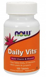 Мультивитаминный комплекс + Минералы + Антиоксиданты + Защита глаз DAILY VITS 100 таблеток на 3 месяца