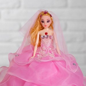 Кукла на подставке «Принцесса», розовое платье с воланами
