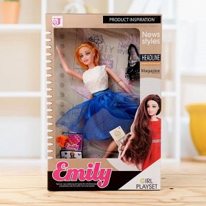 Кукла-модель шарнирная «Эмели» в платье, с аксессуарами