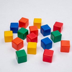 Набор цветных кубиков,16 штук 6 ? 6 см