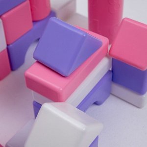 Строительный набор, 18 элементов, 60*60, цвет розовый