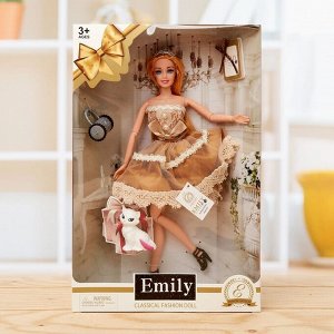 Кукла-модель «Эмели» в платье, с аксессуарами