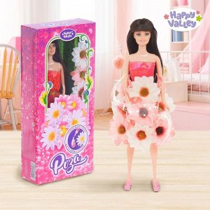 Кукла модель «Цветочная принцесса» с цветами и блёстками