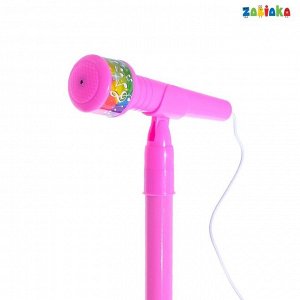 Микрофон «Ты звезда», высота 80 см, цвет розовый