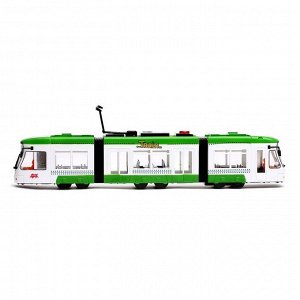 Трамвай «Городской», работает от батареек, световые эффекты, цвета МИКС