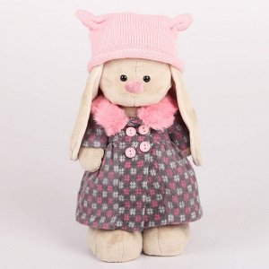 Мягкая игрушка "Зайка Ми" в пальто и розовой шапке, 32 см