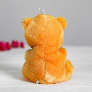 Мягкая игрушка «Медведь с сердцем», пайетки, розово-серебряный