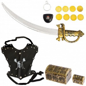 Набор пирата «Сундук золота», 14 предметов