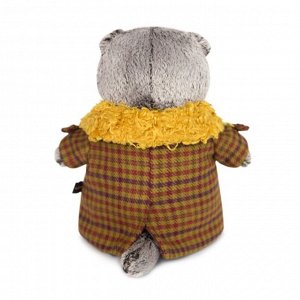 Мягкая игрушка «Басик в пальто с желтым меховым воротником», 25 см