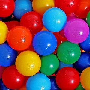 Шарики для сухого бассейна с рисунком, диаметр шара 7,5 см, набор 8 штук, цвет разноцветный