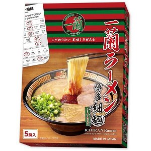 Ichiran Ichiran Ramen Hakata - тонкоцу рамен с насыщенным бульоном и фирменной красной специей, 5 порций