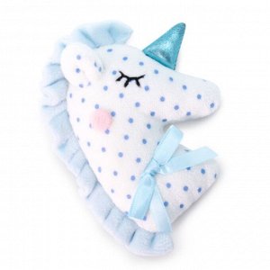 Мягкая игрушка «Зайка Ми с голубой подушкой - единорогом», 23 см