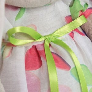 Мягкая игрушка «Зайка Ми» в летнем платье с бабочками на ушках, 25 см