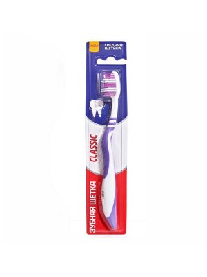 Зубная щётка Rendall Classic, средней жёсткости, микс, 1 шт.